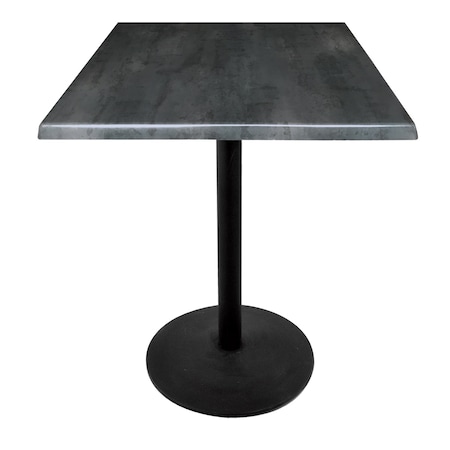 36 Tall In/Outdoor All-Season Table,36 X 36 Square Black Steel Top